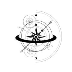 compass tattoo design