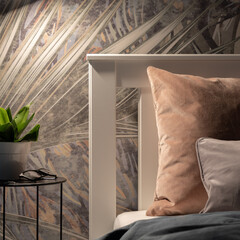 Close-up on details in bedroom