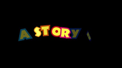 Animated movie credits (one for each of the professionals involved), in a cute funny cartoonish style. Black background.