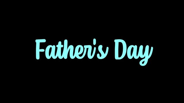 Fathers Day celebration animation title. Father's Day all over the world. Fathers day motion background video.
