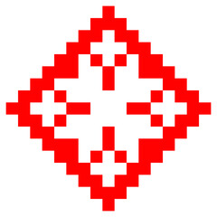 vector ethnic folk Ukrainian minimalistic pattern isolated on white background. a traditional element of the Ukrainian embroidered shirt - vyshyvanka. can be used as design and decoration elements.