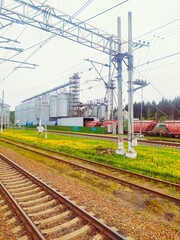 Fototapeta premium railway in the countryside