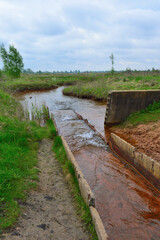 Landscape view of the mineral water stream