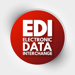 EDI - Electronic Data Interchange acronym, technology concept background