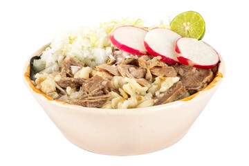 Delicious Mexican snacks in traditional clay plate