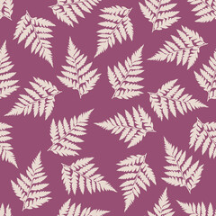Naklejka na ściany i meble Botanical seamless pattern. Plant texture for fabric, wrapping, wallpaper and paper. Decorative print 