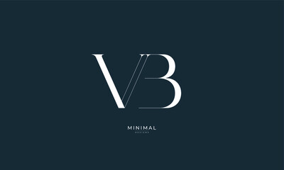 Alphabet letter icon logo VB
