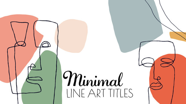 Minimal Line Art Titles