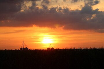 Grain Elevator Sunset