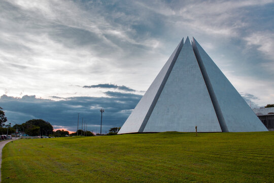 Brasilia, DF, Brazil - December 18, 2020: Temple of Good Will (Templo da Boa Vontade) an ecumenical space considered one of the seven wonders of Brasilia. 