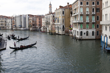 Gondola sul canal grande di venezia
