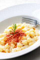 gnocchi with tomato sauce and parmesan cheese
