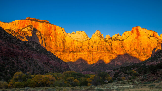 Towers of the Virgin at Sunrise