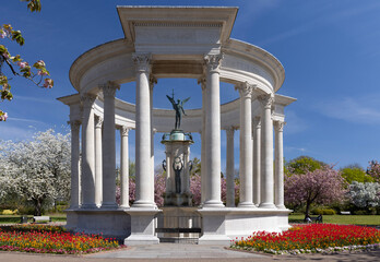Welsh National War Memorial in Alexandra Gardens, Cathays Park, Cardiff, Wales, UK