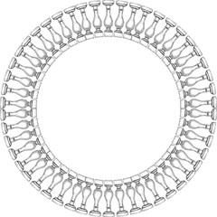 Vector round border from sketches architectural detail ballustrade