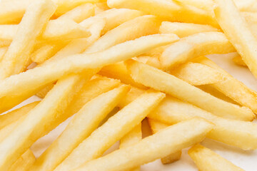 Close-up fried potato chips.