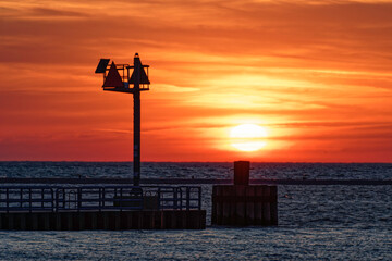 sunset on the pier