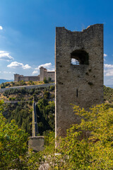Fototapeta premium Spoleto castle with aqueduct in Umbria, Italy