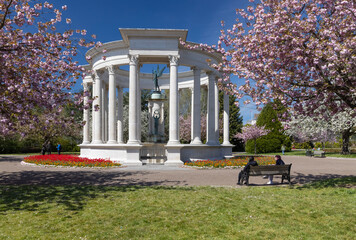 Welsh National War Memorial in Alexandra Gardens, Cathays Park, Cardiff, Wales, UK