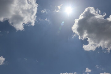 いくつかの雲と青い空