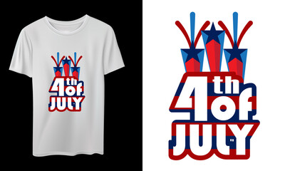 4Th of July Vector T-Shirt Design, Quotes Design, USA Independence Day Typography Design