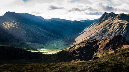 Mountains valleys green