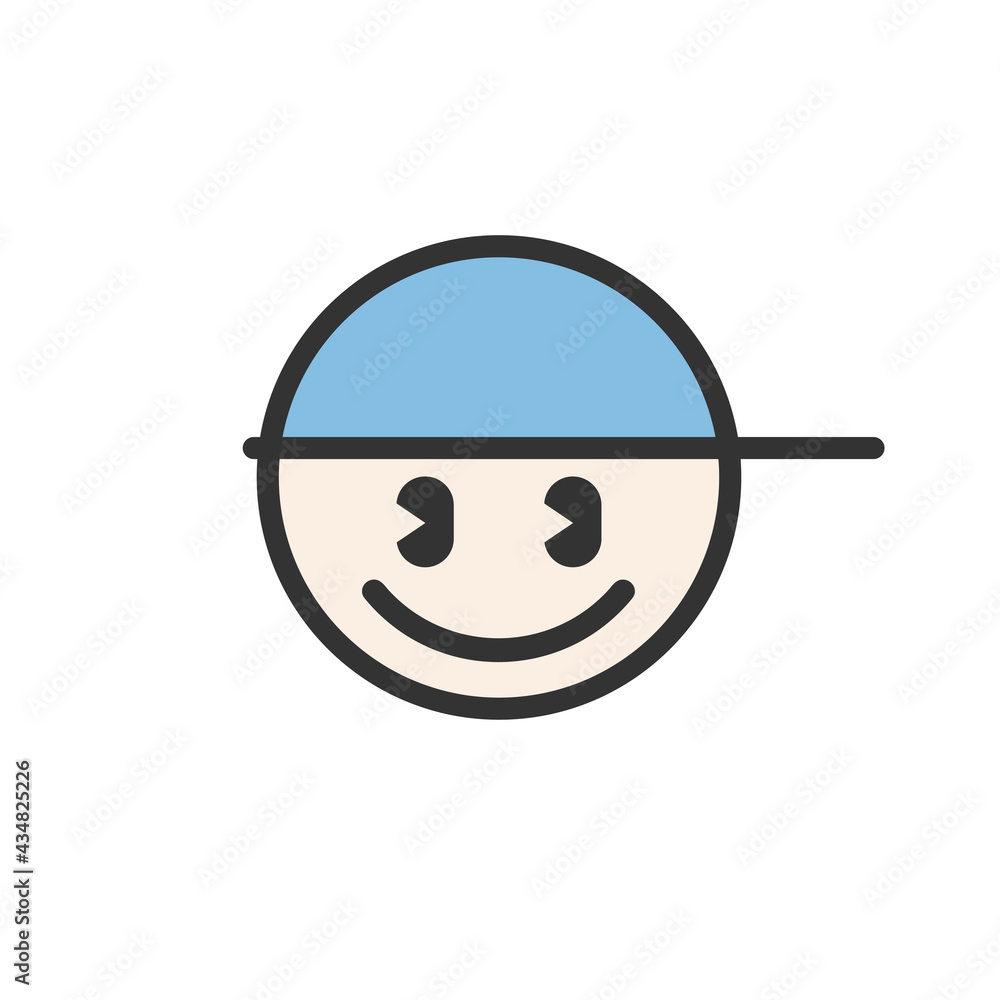 Canvas Prints happy boy face with cap