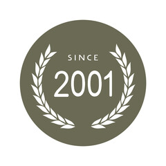 Since 2001 emblem symbol