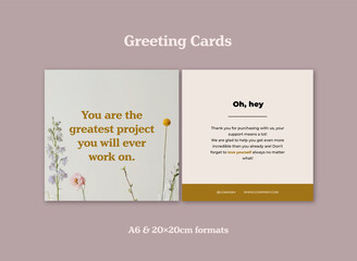 greeting card be motivational quote editable template