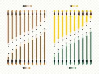 pencil chart in large selection of colors svg
