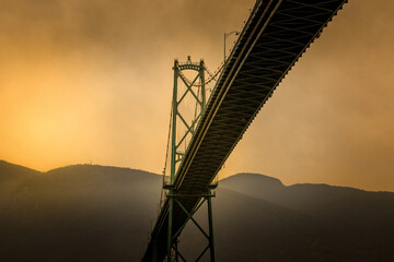 The Lions Gate Bridge in Vancouver, Cananda