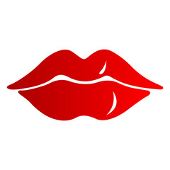 Lips lipstick imprint. Kiss day. Vector illustration isolated on white background.