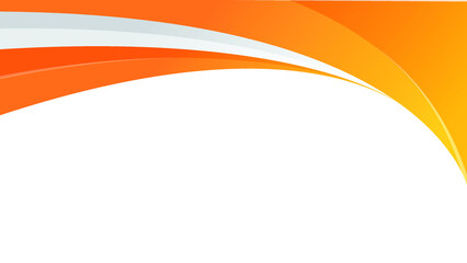 abstract banner background with orange wavy shape. vector illustration