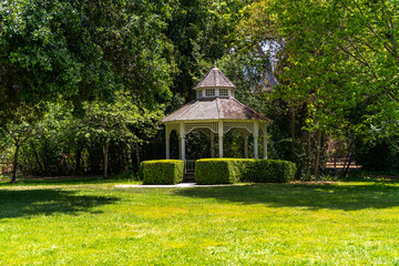 White gazebo at Ardenwood Historic Farm 