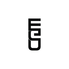eeu letter original monogram logo design