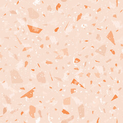 Terrazzo seamless pattern. Gentle classic flooring