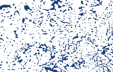Grunge texture. Distress indigo rough trace. Encha