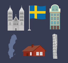 sweden buildings set