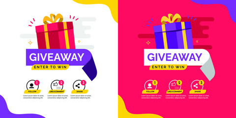Special giveaway banner design template. 