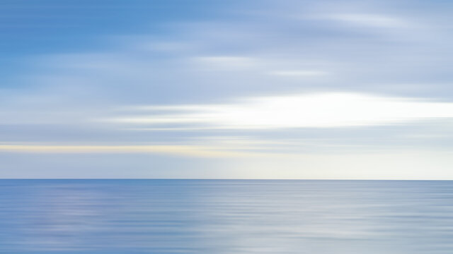 background of nature seascape of blue sea with blue sky