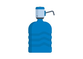 Water gallon with electric gallon pump installed.