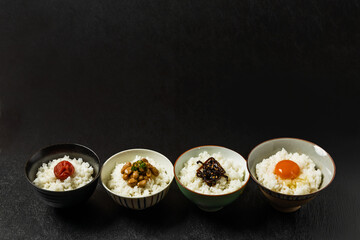 ごはんとおかず　Side dishes of rice japanese food