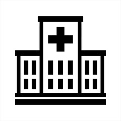 Obraz premium Clinic icon, vector and glyph