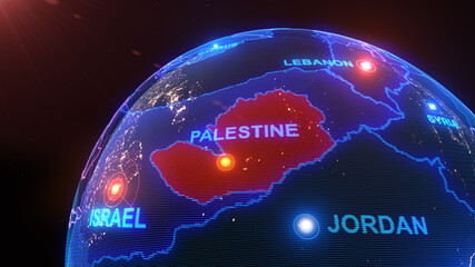 Mapping From the ISRAEL PALESTINE LEBANON JORDAN CYPRUS, Close up Map of the Middle East Countries - 434849467
