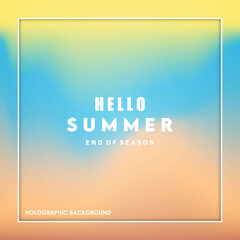 Holographic summer background modern design