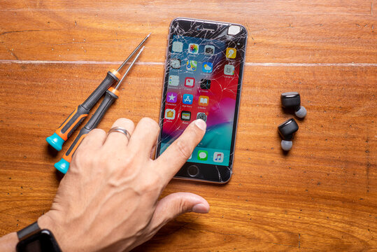 Broken smart phone