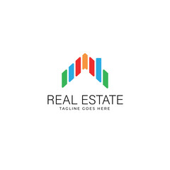 Home Logo Template - Colorful, home, house, and real estate Symbol Logo suitable for real estate agency, and real estate company