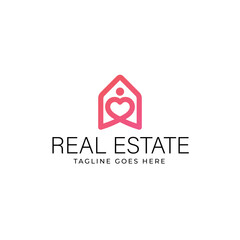 Home Logo Template - Modern, home, house, and real estate Symbol Logo suitable for real estate agency, and real estate company