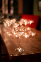 glass of wine on the table