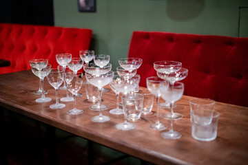 glasses on table